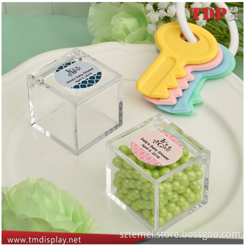 Christmas high-end cute mini hollow plastic clear chocolate candy box wedding gift wedding candy box acrylic candy box with lids